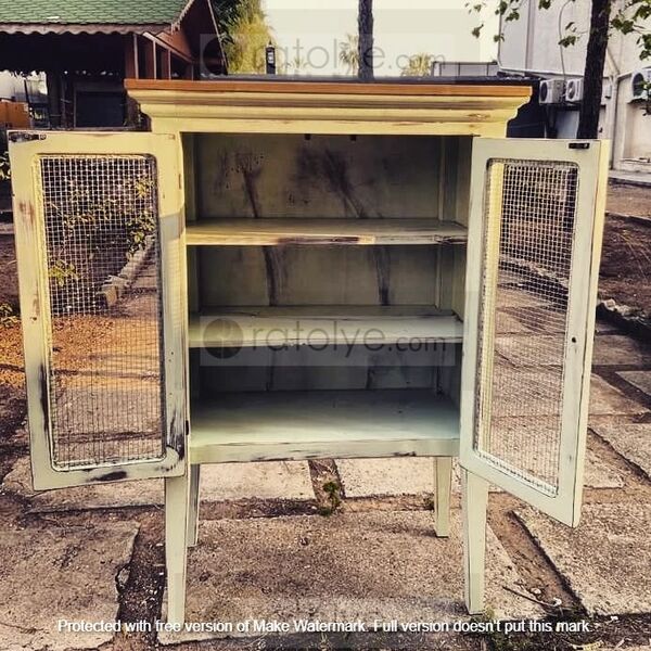 Eskitme Masif Ahşap Tel Dolap - RBD016 - 4