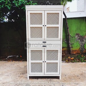 Seperatör Kapaklı Beyaz Ahşap Dolap - RBD018 - 3