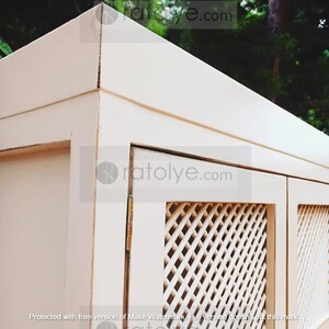 Seperatör Kapaklı Beyaz Ahşap Dolap - RBD018 - 5