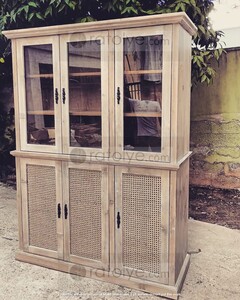 Eskitme Masif Ahşap Hazeranlı Büfe - RBD019