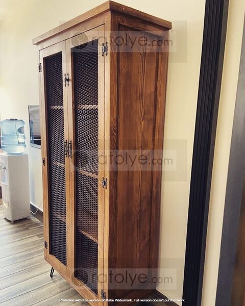 Tel Kapaklı Rustik Dolap - RBD021 - 4