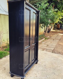 Ahşap Lake Siyah Dolap - RBD023 - 3