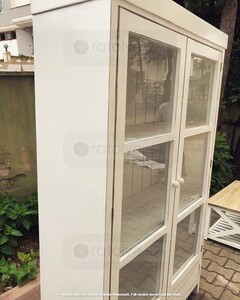 Camlı Kapaklı Beyaz Ahşap Dolap - RBD025 - 2