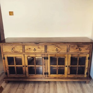 Masif Ahşap Camlı Konsol - RKN014 - 3