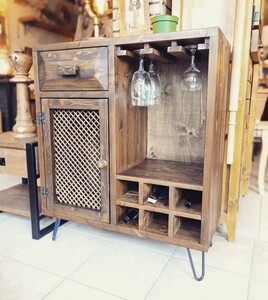 Masif Ahşap Bar Dolabı - RKN012 - 2