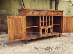 Masif Ahşap Şaraplık Konsol - RKN023 - 3