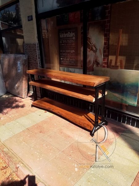 Rustik Tasarım Doğal Kütük Dresuar . 150x70 cm - SF03-01 - 3