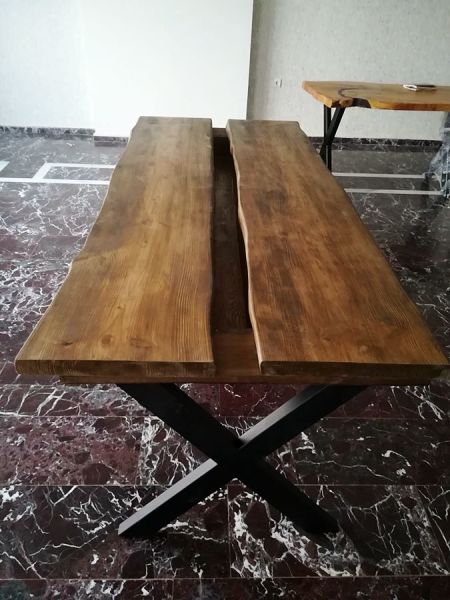 Saksılı Doğal Ağaç Kütük Masa 200 cm - RTL157-114 - 1