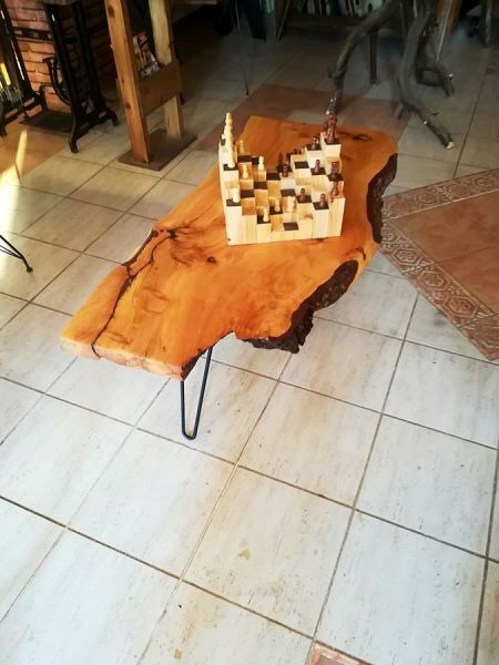 Sedir Ağacı Kütük Orta Sehpa - 130x55 cm - RTL157-136 - 1