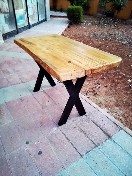 Tek Parça Kütük Masa - 120x67 cm - CF01-10 - 1