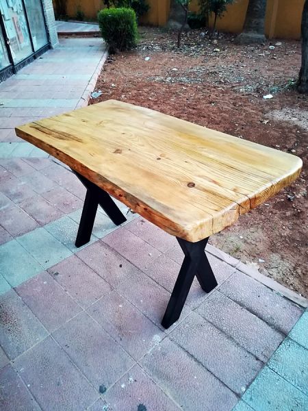 Tek Parça Kütük Masa - 120x67 cm - CF01-10 - 4