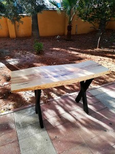 Tek Parça Kütük Masa - 140x52 cm - CF01-09 - 2