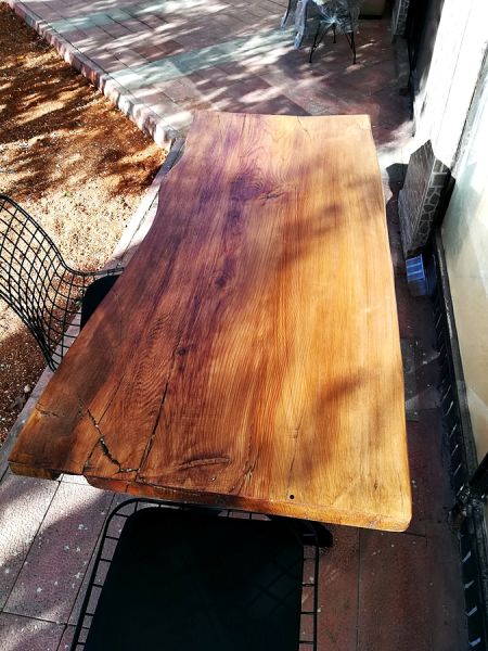 Tek Parça Kütük Masa - 140x65 cm - CF01-06 - 4