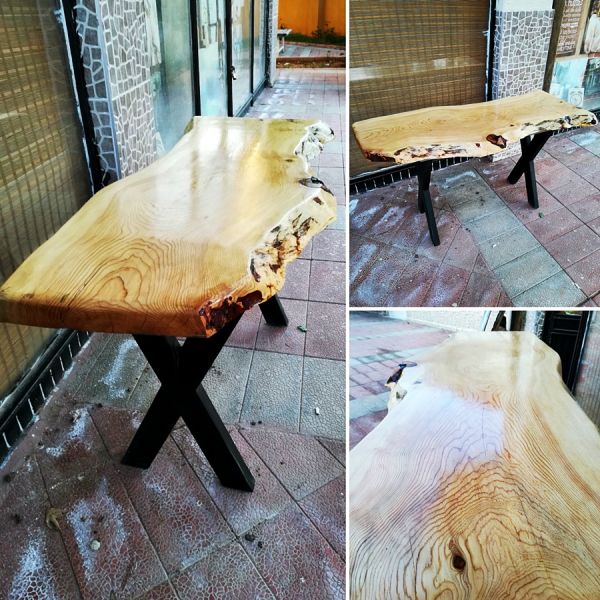 Tek Parça Sedir Ağacı Kütük Masa - 130x40 - RTL0502-16 - 1
