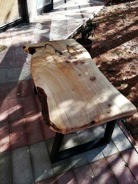 Tek Parça Sedir Ağacı Kütük Masa - 130x60 - RT1801-35 - 1