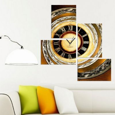 4 Parçalı Tablo Saat - Sistine - 1