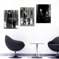 3 Parçalı Tablo - Charlie Chaplin - 1