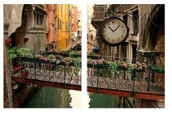 2 Parçalı Tablo Saat - Venedik / Venice - 1