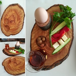 Zeytin Ağacı Kahvaltı Sunum Tabağı - CA06-06 - 2
